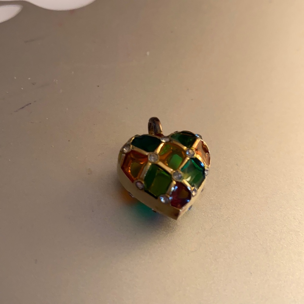 Multi colored heart shape pendant